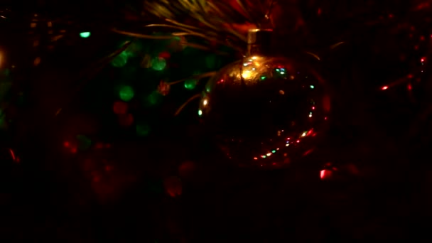 Decorações Férias Uma Árvore Natal Como Elemento Decoração — Vídeo de Stock