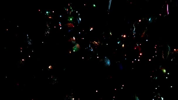 Świąteczne Oświetlenie Choinki Dekoracjami Dla Ewy — Wideo stockowe