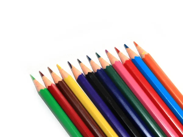 Set Colored Pencils Tool Drawing — Stock Photo, Image