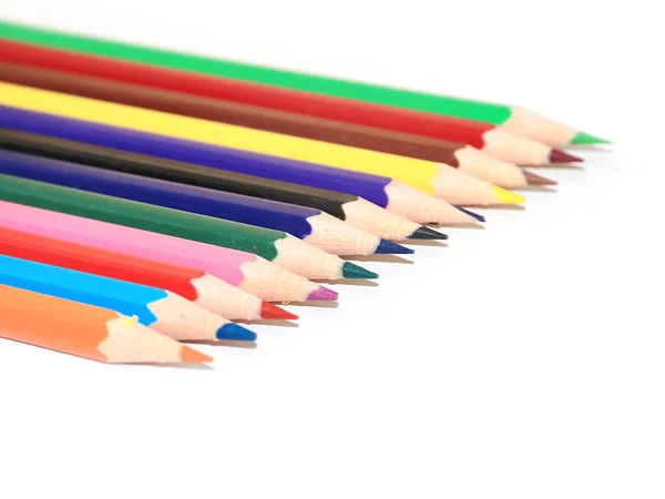 Set Creioane Colorate Instrument Pentru Desen — Fotografie, imagine de stoc