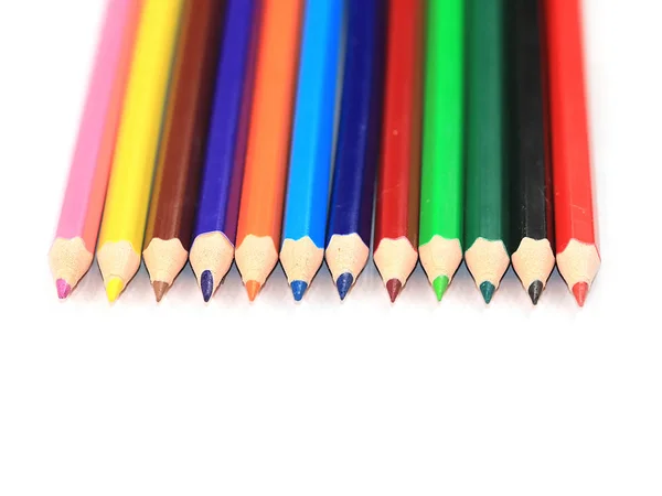 Conjunto Lápis Coloridos Como Uma Ferramenta Para Desenho — Fotografia de Stock