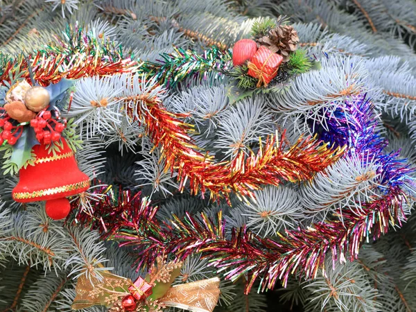 Dekoration Neujahrsbaum Als Teil Der Vorbereitung Auf Heiligabend — Stockfoto
