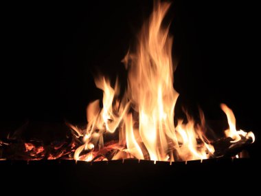 açık ateş ve ne zaman yakıcı alevleri yüksek sıcaklık