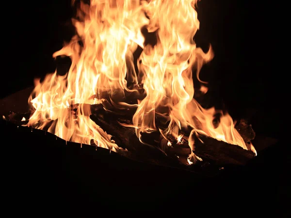 Alta Temperatura Fogo Aberto Chamas Queimar — Fotografia de Stock