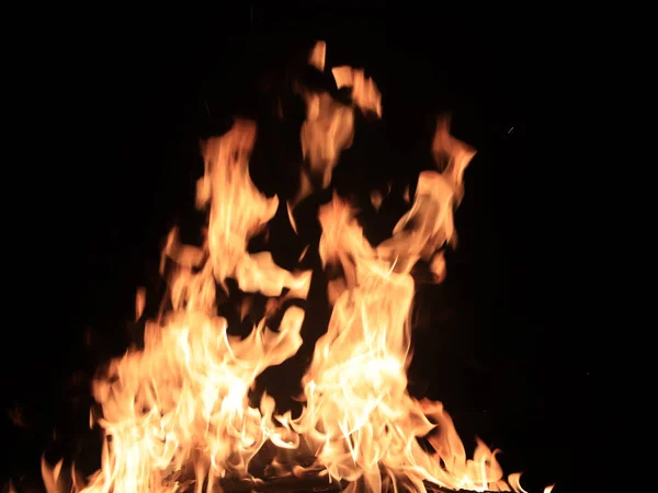 Hohe Temperatur Von Offenem Feuer Und Flammen Beim Brennen — Stockfoto