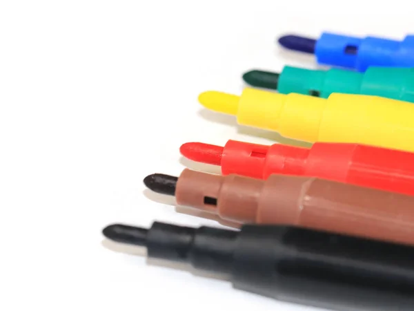 Set Colored Felt Tip Pens Creativity Drawing — Stock Photo, Image