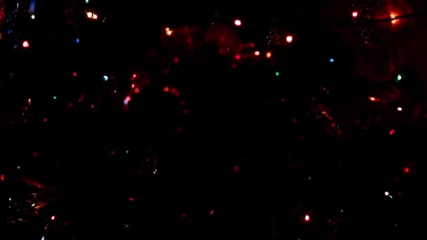Slavnostní Osvětlení Zdobené Borovice Nový Rok Předvečer Vánoc — Stock video