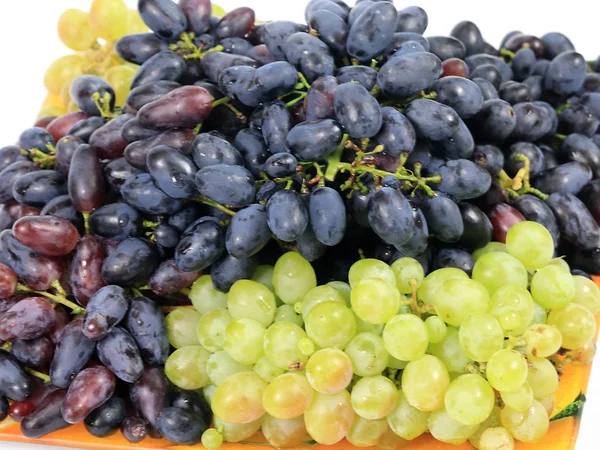 Harvest Beautiful Clusters Fresh Ripe Grapes Food — Stock Photo, Image