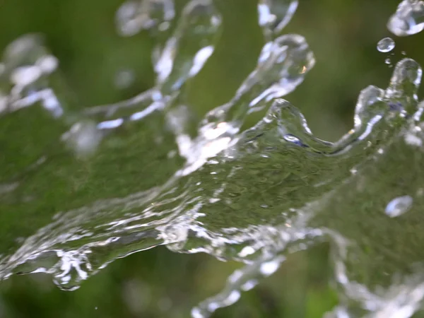 Gota Transparente Agua Composición Chorro Fuerte — Foto de Stock