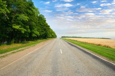 otoyol ve çiftlik alanları ve çayırlar