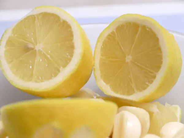 Vackra Skivor Färsk Citron För Matlagning — Stockfoto