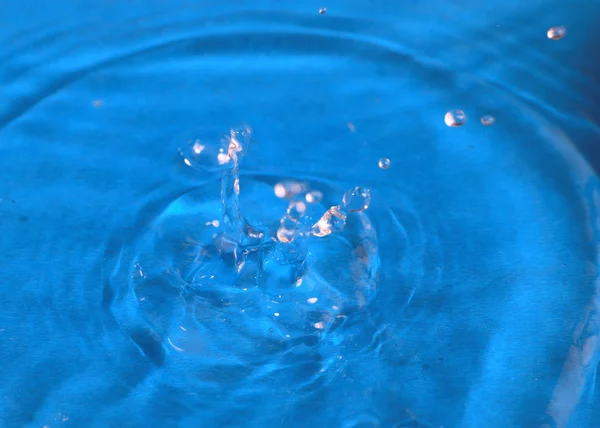 bizarre fantasy patterns on the surface of the liquid after hitting the water