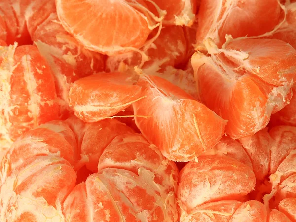 Mandarini Pelati Come Frutta Tropicale Delizioso Piacere — Foto Stock