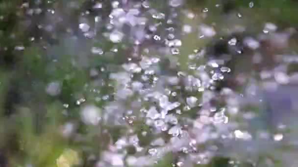 Ein Tropfen Wasser Turbulenten Fluss Reiner Flüssigkeit — Stockvideo