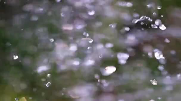 Une Goutte Eau Dans Flux Turbulent Liquide Pur — Video