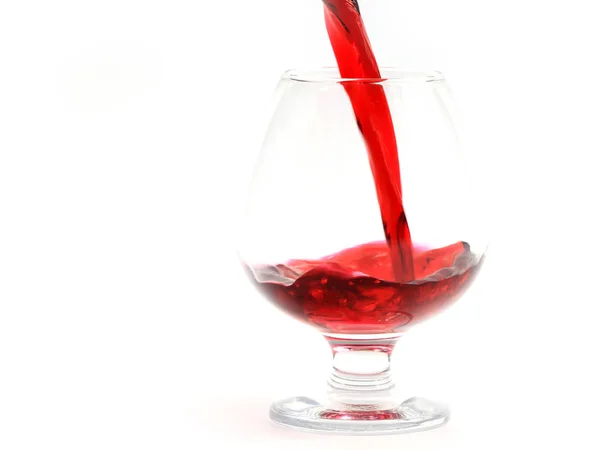 Flow Wine Creates Patterns Pouring Glass — Stock Photo, Image