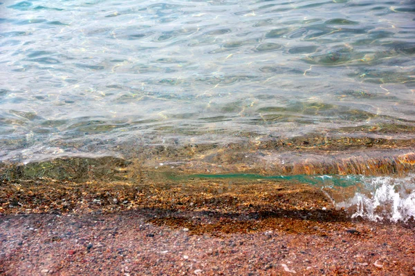 Чистая Морская Вода Песчаный Пляж — стоковое фото