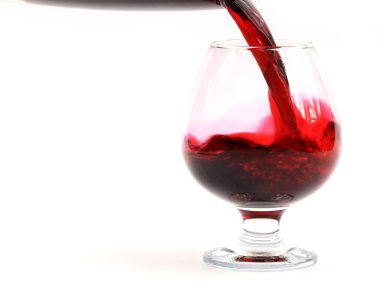 kırmızı şarap üzüm bir cam içine dökme güzel desenler oluşturmak