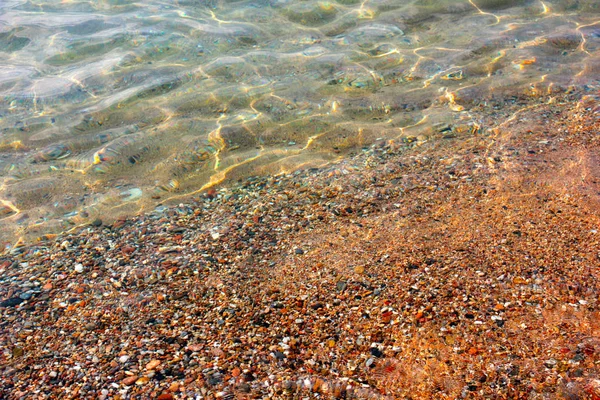 Gyönyörű Homokos Strand Tiszta Tengervíz — Stock Fotó