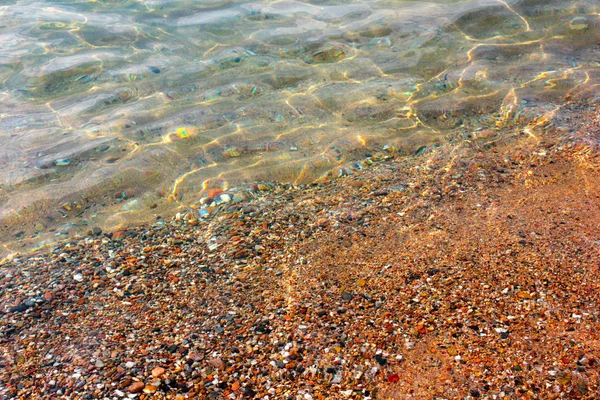 Gyönyörű Homokos Strand Tiszta Tengervíz — Stock Fotó