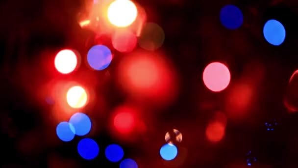 Rozmazane Światła Świąteczne Oświetlenie Jako Element Wystroju Wnętrz — Wideo stockowe