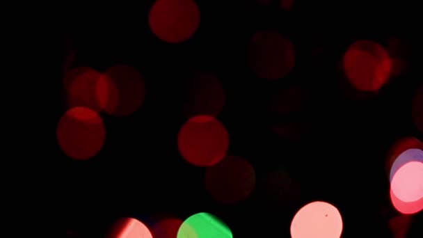Luces Borrosas Iluminación Festiva Como Elemento Decoración — Vídeo de stock