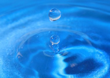 bir damla su isabet sonra sıvı yüzeyinde süslü desen