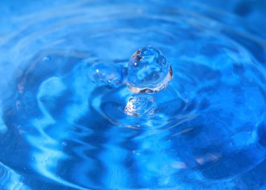 bir damla su isabet sonra sıvı yüzeyinde süslü desen