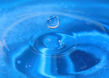 bir damla su isabet sonra sıvı yüzeyinde süslü desen