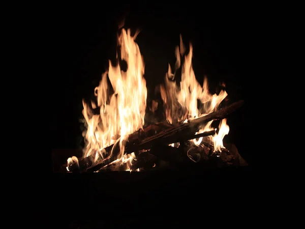 Bright Flames Fire Bonfire Night — Stock Photo, Image