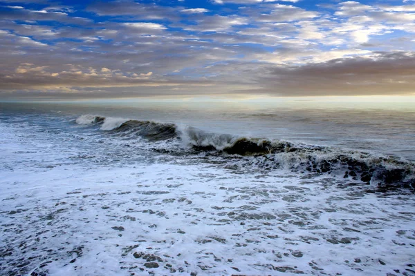 Stormy Surface Sea Gloomy Sky — Stock Photo, Image