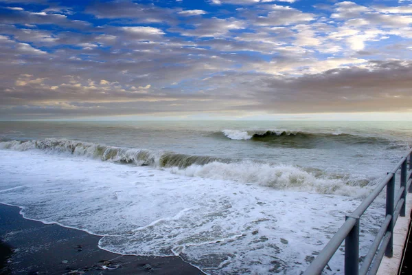 Stormy Surface Sea Gloomy Sky — Stock Photo, Image