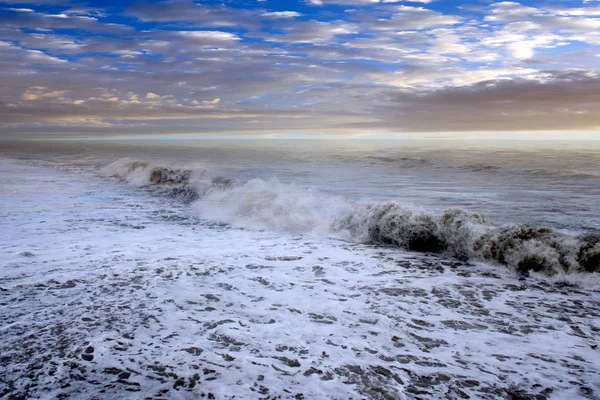Stormy Surface Sea Gloomy Sky — Stock Photo, Image