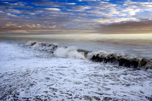 Stormy Surface Sea Gloomy Sky — Stock Photo, Image