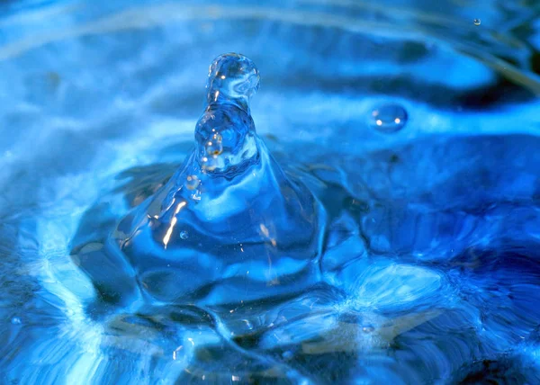 fancy patterns on the surface of the liquid after hitting a drop of water