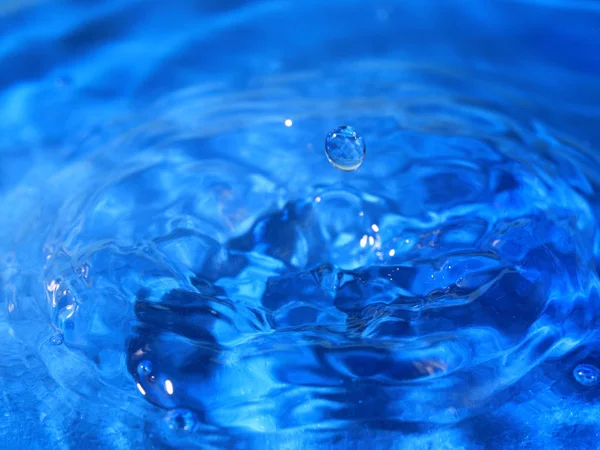 bir damla su isabet sonra sıvı yüzeyinde süslü desen