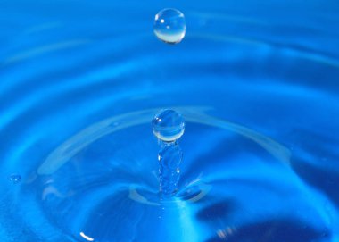 bir damla su isabet sonra sıvı desenli yüzeyi inanılmaz