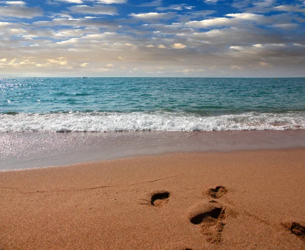 kumlu güneşli deniz plaj yaz göğün altında