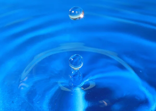 Amazing Patterned Surface Liquid Hitting Drop Water — Stock Photo, Image