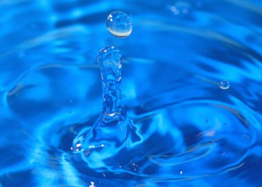 bir damla düşen zaman su sıvı isabet bir desen oluşturur