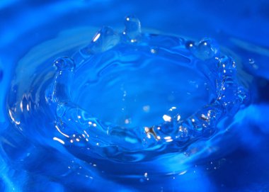 bir damla düşen zaman su sıvı isabet bir desen oluşturur