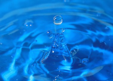 bir damla düşen zaman su sıvı isabet bir desen oluşturur