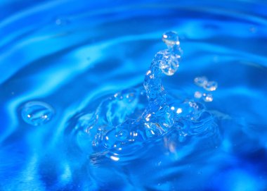 bir damla düşen zaman su sıvı isabet bir desen oluşturur