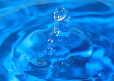 bir damla düşen zaman su sıvı isabet bir desen oluşturur