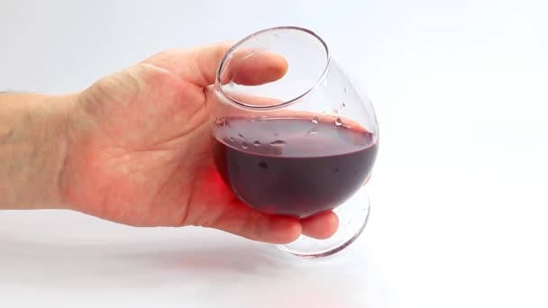 Des Reflets Des Motifs Délicats Sur Surface Vin Rouge Dans — Video