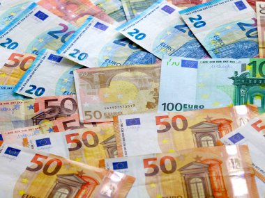 Avrupa para birimi euro mali piyasa unsuru olarak bir demet