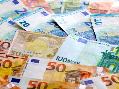 Avrupa para birimi euro mali piyasa unsuru olarak bir demet