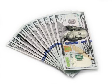 yüz dolar faturaları yığını ödeme aracı olarak