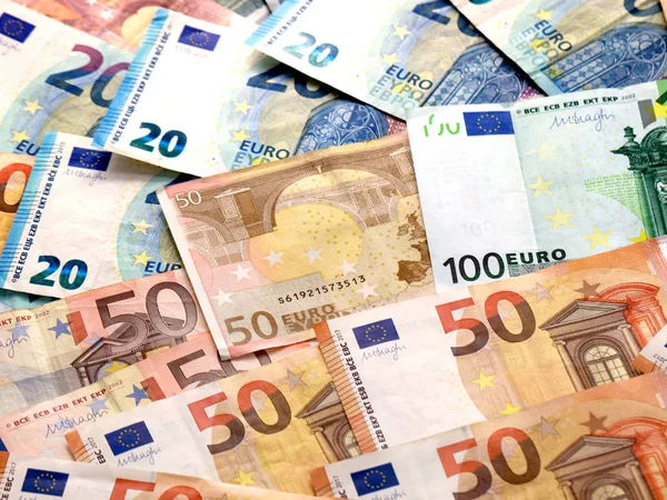 Een Heleboel Europese Munt Euro Als Een Onderdeel Van Financiële — Stockfoto