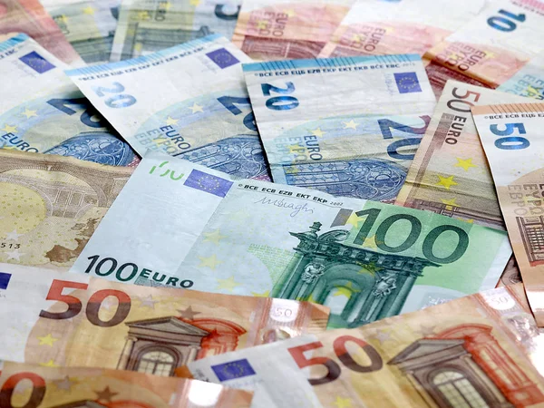 Tas Monnaie Européenne Euro Tant Élément Marché Financier — Photo